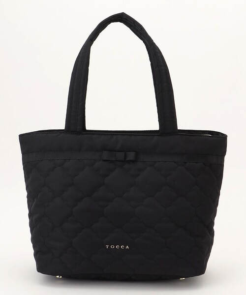 新品　TOCCA NEW YORK キルティング トートバッグ ブラック　黒 TOCCA（トッカ） トートバッグ CHECKER CLOVER QUILTBAG キルトバッグ