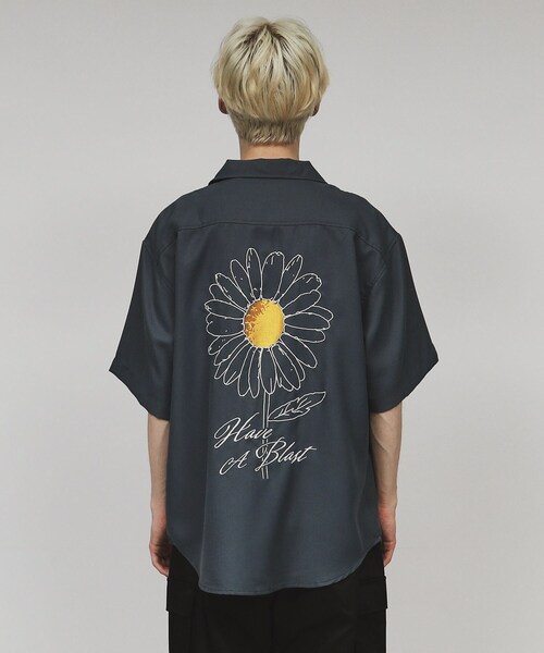 ★日本未入荷*SCOTCH&SODA*新作*刺繍タオリングシャツ/WB★ Logo and Ninja Daruma Daicock Print Loose Fit T-shirt – EVISU