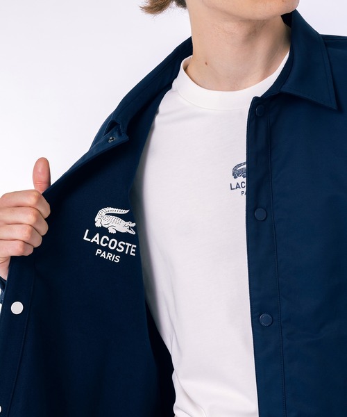 LACOSTE ナイロンジャケット コーチジャケット×バーシティ