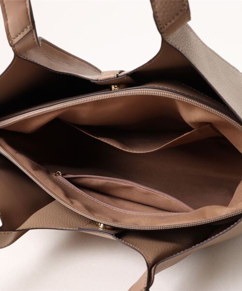 Bermosa トートバッグ 前後あおりポケット付き A4収納可 トートバッグ