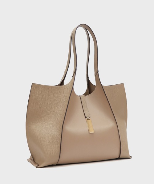 Bermosa トートバッグ 前後あおりポケット付き A4収納可 トートバッグ