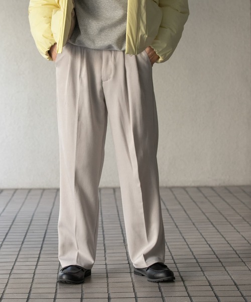 ArgueCultureラップタック×モード立体スラックス ワイドパンツ 3891329_base.jpg