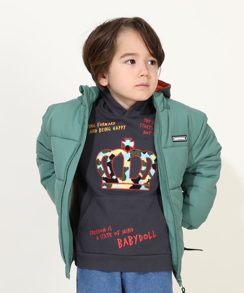 BABYDOLL（ベビードール） パーカー 総柄王冠ワッペンパーカー 9944K
