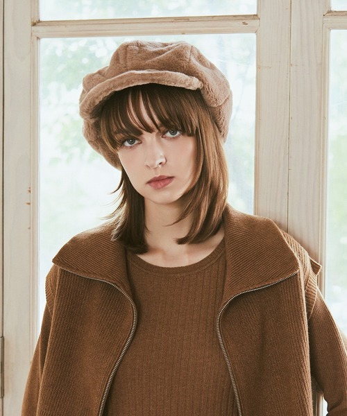メンドフルールプチローブカノン キャスケット Maison de FLEUR 帽子 キャスケット レディース : ZOZOTOWN