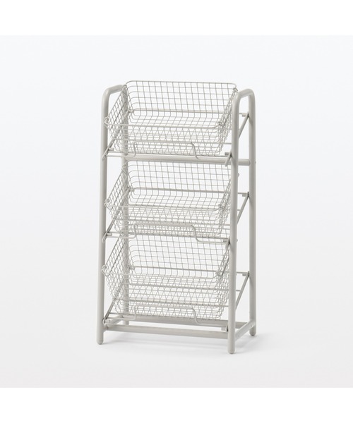 無印良品（MUJI） 家具 スチールパイプ収納ラック 幅45×奥行29×高