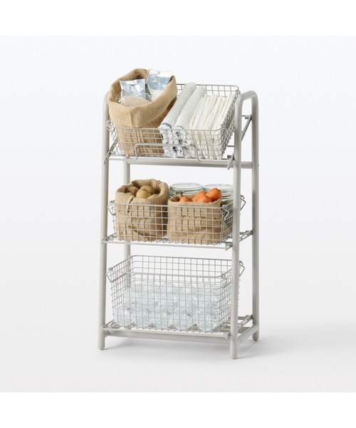 無印良品（MUJI） 家具 スチールパイプ収納ラック 幅45×奥行29×高