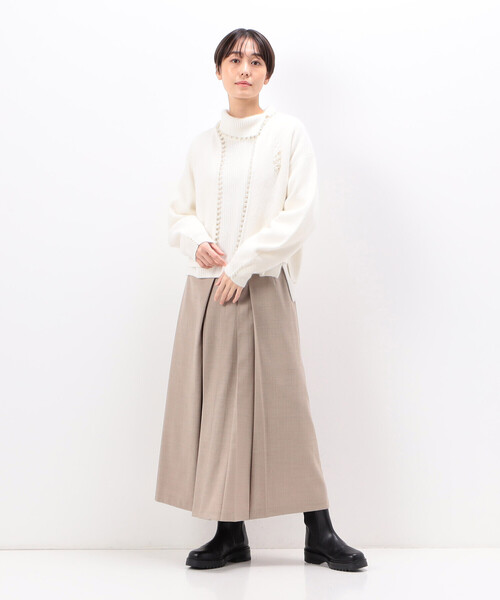 ギャバジン K．T（Gabardine K．T）/〔 +サイズ 〕 アンゴラ混ミックスヤーン ショートカーディガン Gabardine K.T（ギャバジンK.T） カーディガン アンゴラ混ミックス