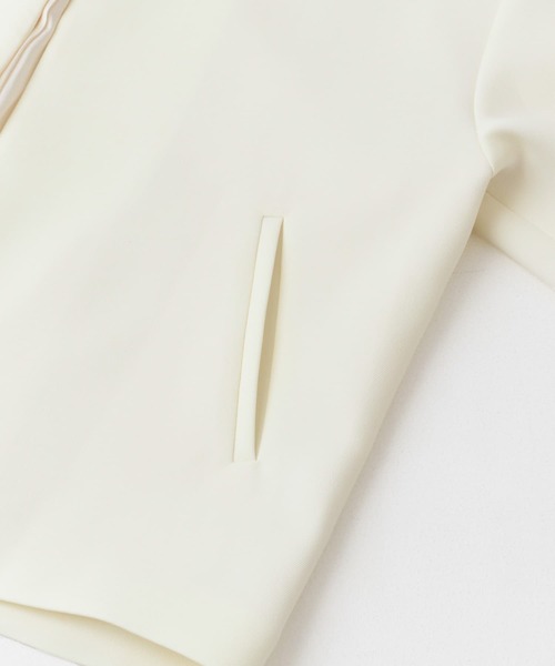 ジャケット ノーカラージャケット UVカットトリプルクロスショート