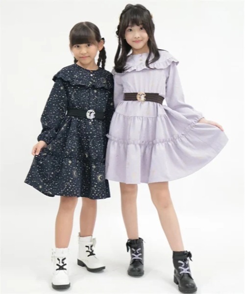 axes femme（アクシーズ ファム） ワンピース 天体星空箔プリント