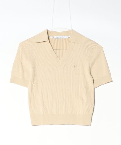 ニット セーター Vネックニット - センシュアルリブベビープルオーバー レディース Calvin Klein ニット セーター Vネックニット - センシュアル