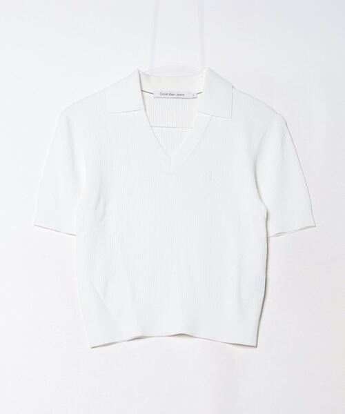 ニット セーター Vネックニット - センシュアルリブベビープルオーバー レディース Calvin Klein ニット セーター Vネックニット - センシュアル