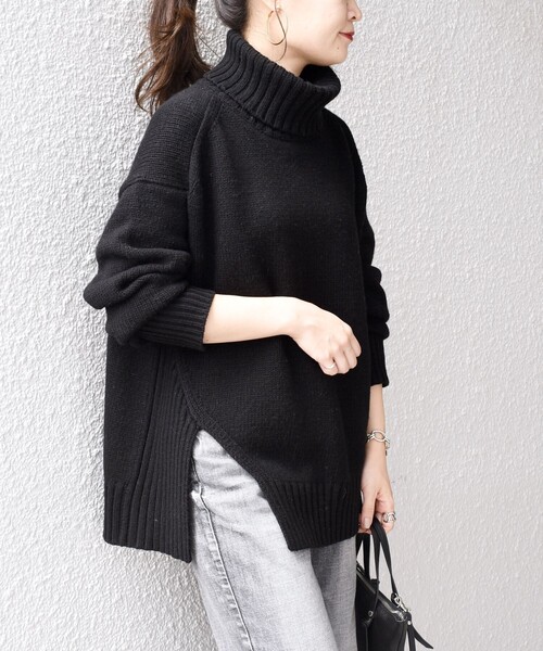 「SHIPS」 タートルネックニット SMALL ベージュ レディース | SHIPS | 12