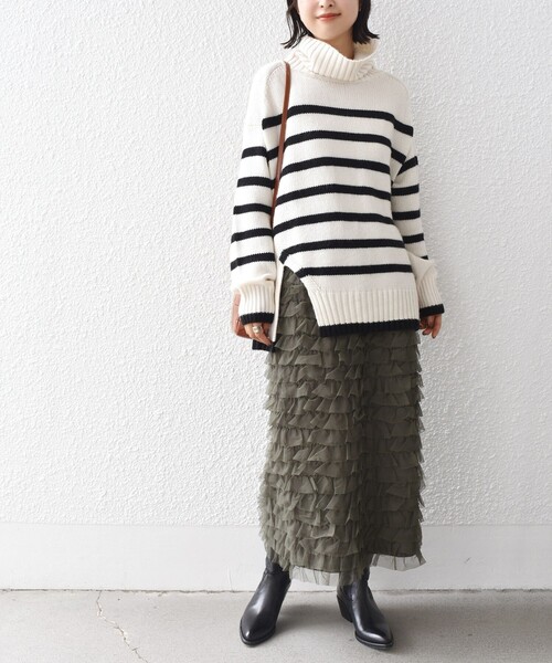 「SHIPS」 タートルネックニット SMALL ベージュ レディース | SHIPS | 14