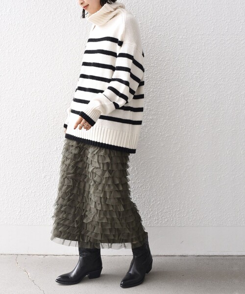 「SHIPS」 タートルネックニット SMALL ベージュ レディース | SHIPS | 15