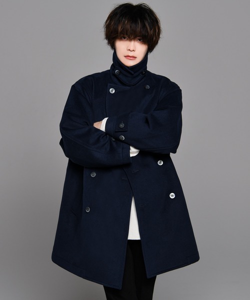 ADRER（アドラー） ピーコート LARGE ネイビー メンズ : ZOZOTOWN