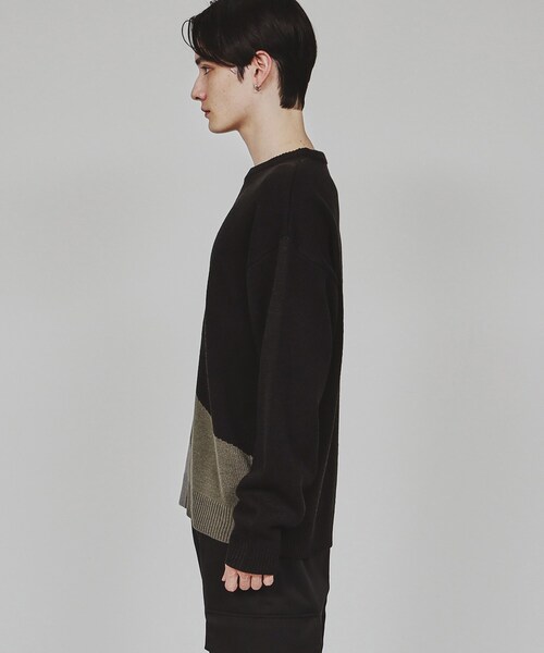 tk.TAKEO KIKUCHI（ティーケータケオキクチ） セーター ニット カーブ