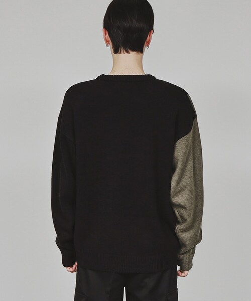 tk.TAKEO KIKUCHI（ティーケータケオキクチ） セーター ニット カーブ