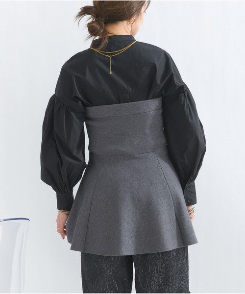 ohotoro mixtubeknit チューブニット　ビスチェ ブラック mixed tube knit | OHOTORO