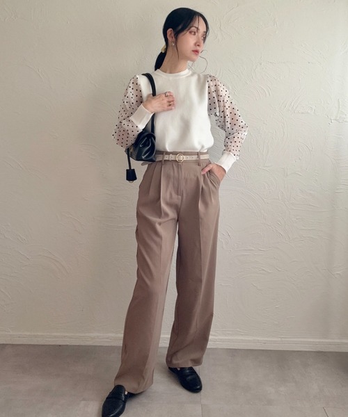 deux amour 袖ドットトップス レディース : ZOZOTOWN Yahoo!店 - 通販