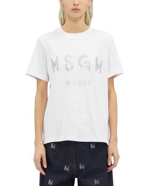 MSGM（エムエスジーエム） tシャツ 半袖 「NEW」MSGM ブラッシュロゴT