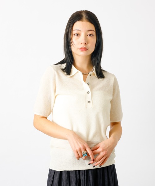 sullen購入 シアーニットポロ