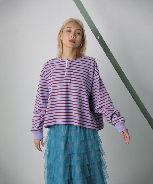 tシャツ ボーダープルオーバー レディース