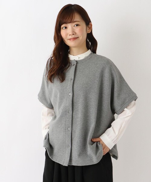 one'sterrace ベスト ジレ 裏毛 2WAYワイドベスト レディース