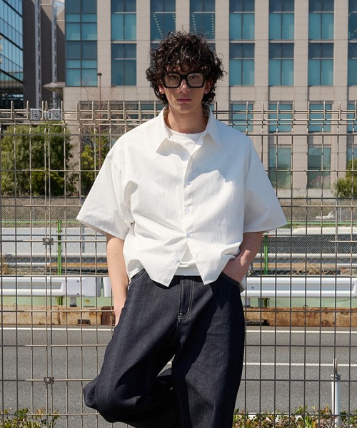 Regen Glanz シャツ 半袖 cropped short sleeve shirt/クロップド