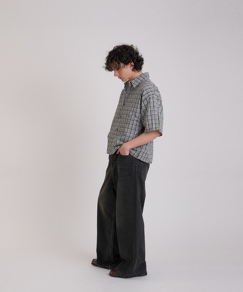 Regen Glanz シャツ cropped short sleeve shirt/クロップド
