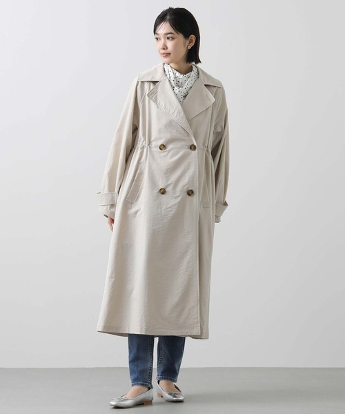 ロングトレンチコート RAW FUDGE トレンチコート コート ライナー付トレンチコート