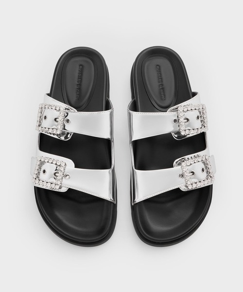 【 】ダブルストラップ サンダル セール】Trill トリル グロメットダブルストラップスライド