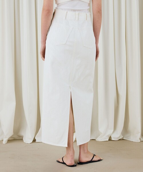 DES PRES（デプレ） デニムスカート ペインティングホワイトデニム