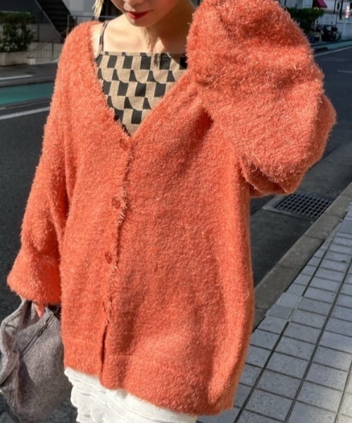 Kastane（カスタネ） ニットカーディガン S オレンジ レディース