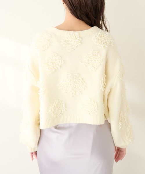 「natural couture」 ニットカーディガン FREE グレー レディース_画像4