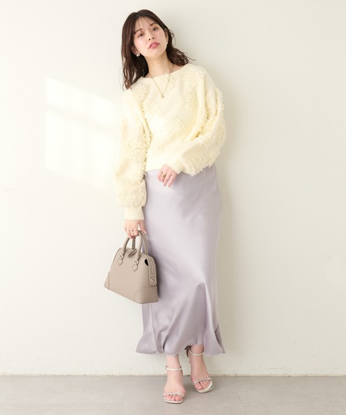 「natural couture」 ニットカーディガン FREE グレー レディース_画像8