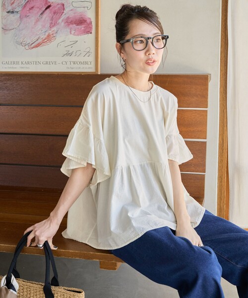 COMMEdesGARÇONS立体モチーフ　ドッキングカットソー　フリル ☆決算特価商品☆ COMMEdesGARÇONS フリル立体モチーフ