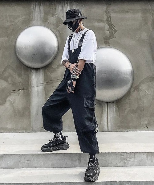 オーバーオール サロペット 「WARAIJOGO」ワイドシルエットカーゴ