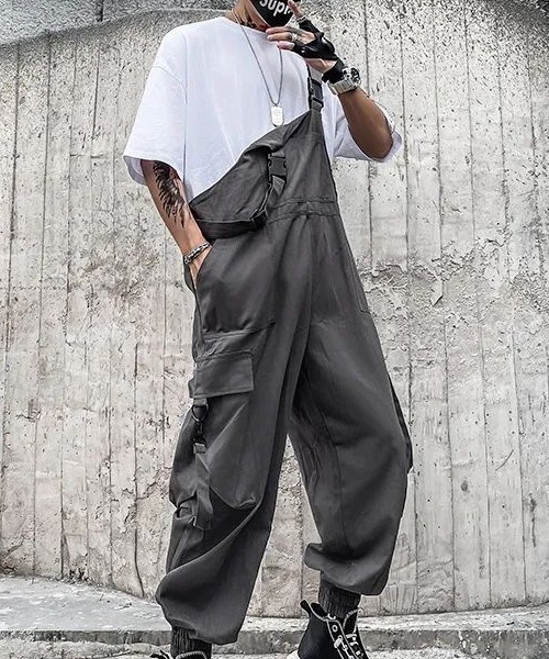 オーバーオール サロペット 「WARAIJOGO」ワイドシルエットカーゴ