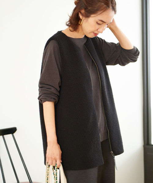 FRAMeWORK ブラック　ベスト FRAMeWORK（フレームワーク） ベスト - ブラック レディース