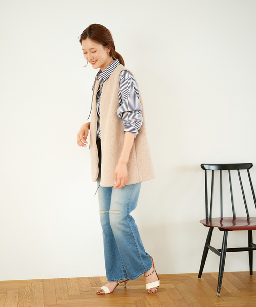 FRAMeWORK ブラック　ベスト FRAMeWORK（フレームワーク） ベスト FREE ブラック レディース