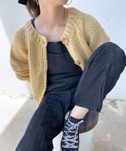 CAVEZA ROSSO - 【25AW】Curl shaggy knit cardigan / カールシャギー