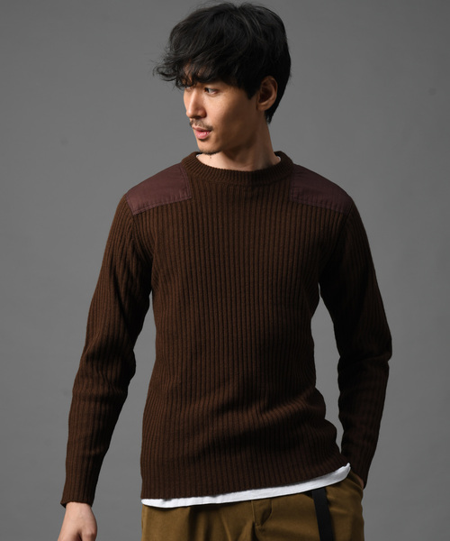 「Discoat Parisien」 長袖ニット MEDIUM ブラウン メンズ_画像7