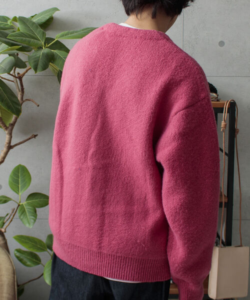 「BEVERLY HILLS POLO CLUB」 ニットカーディガン X-LARGE モカ メンズ_画像4