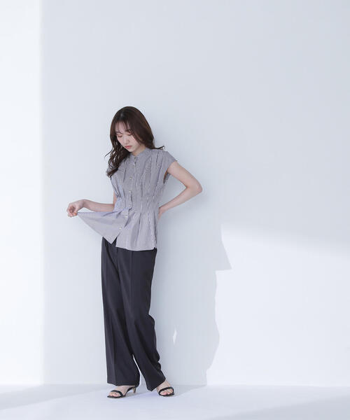 NATURAL BEAUTY BASIC ブラウス シャツ ウエストタック
