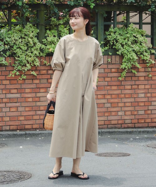 B：MING by BEAMS ワンピース 撥水 タック ワンピース（S〜L