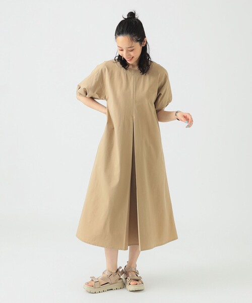 B：MING by BEAMS ワンピース 撥水 タック ワンピース（S〜L