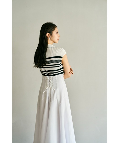 FRAY I.D ポロカラーコンビワンピース 完売色 0サイズ 00サイズ】ポロカラーコンビワンピース(ニットワンピース