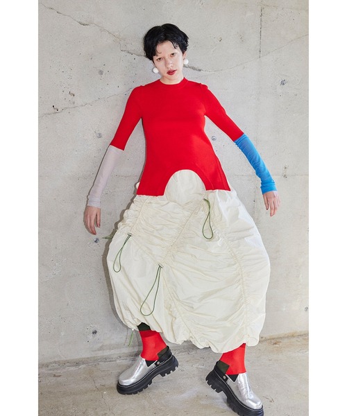 OMMO（オーエムエムオー） ニット セーター CIRCLE CUT BLOCKING KT