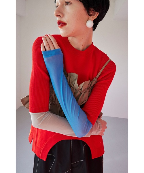 OMMO（オーエムエムオー） ニット セーター CIRCLE CUT BLOCKING KT