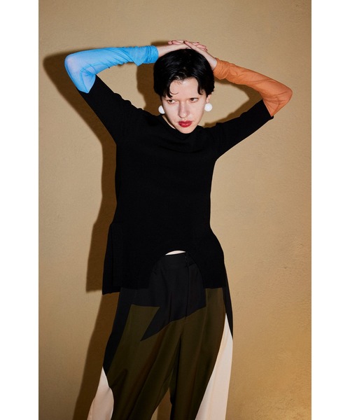 OMMO（オーエムエムオー） ニット セーター CIRCLE CUT BLOCKING KT